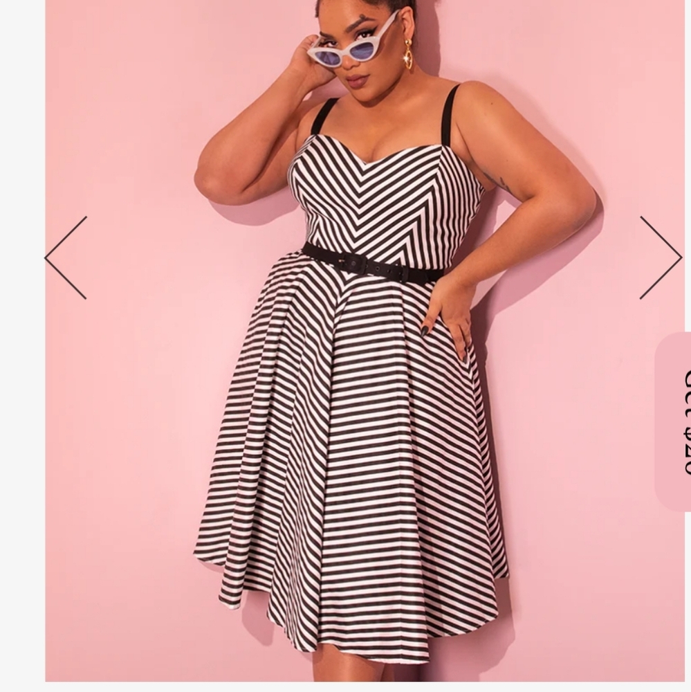 Black and White Striped Dress - Picture 5 of 5